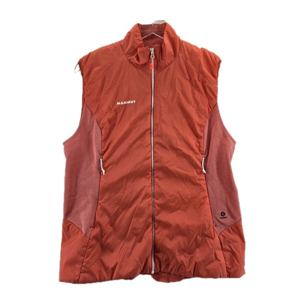 Mammut Eigerjoch In Hybrid Vest Womens XL Orange Hiking Outdoor Gorpcore Walking